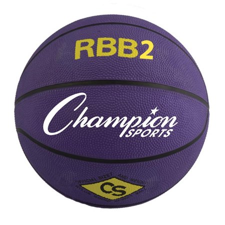 CHAMPION SPORTS 27.5 in. Pro Rubber Basketball&#44; Purple RBB2PR